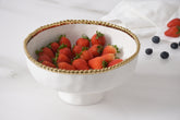 Salerno Medium Footed Bowl - Gold